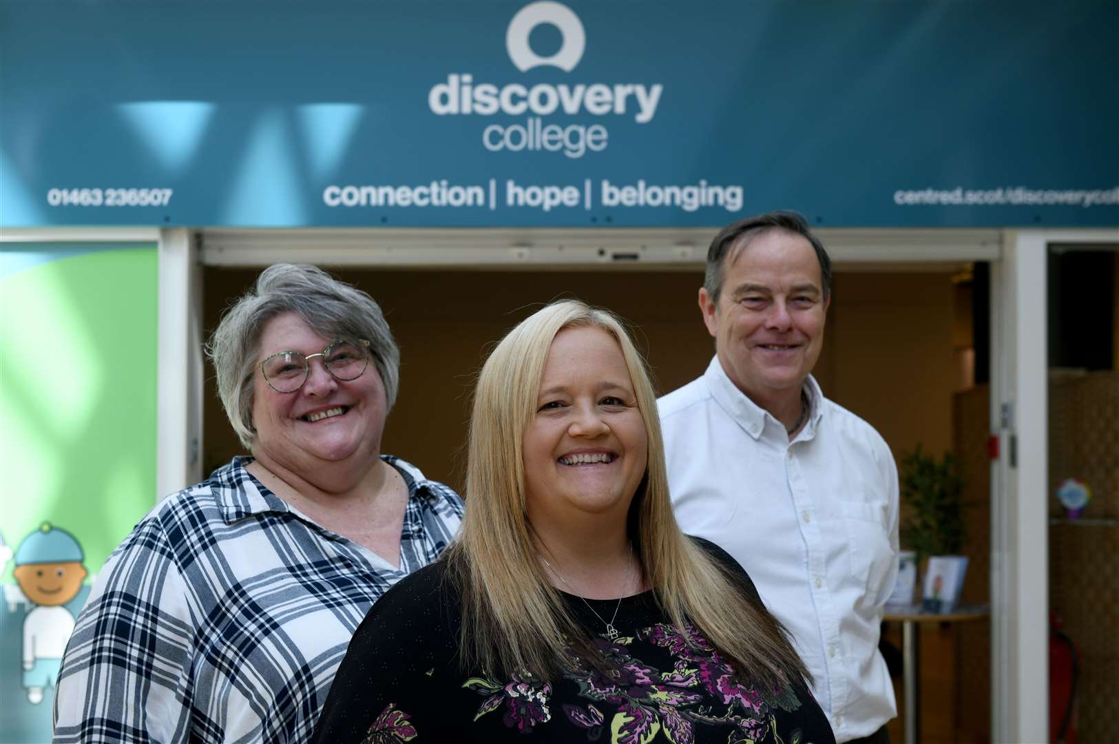 Sue Lyons, Director of Discovery College, Debbi Fraser, Peer Supporter and Peer Researcher and David Brookfield, Chief Executive.  Image: James Mackenzie